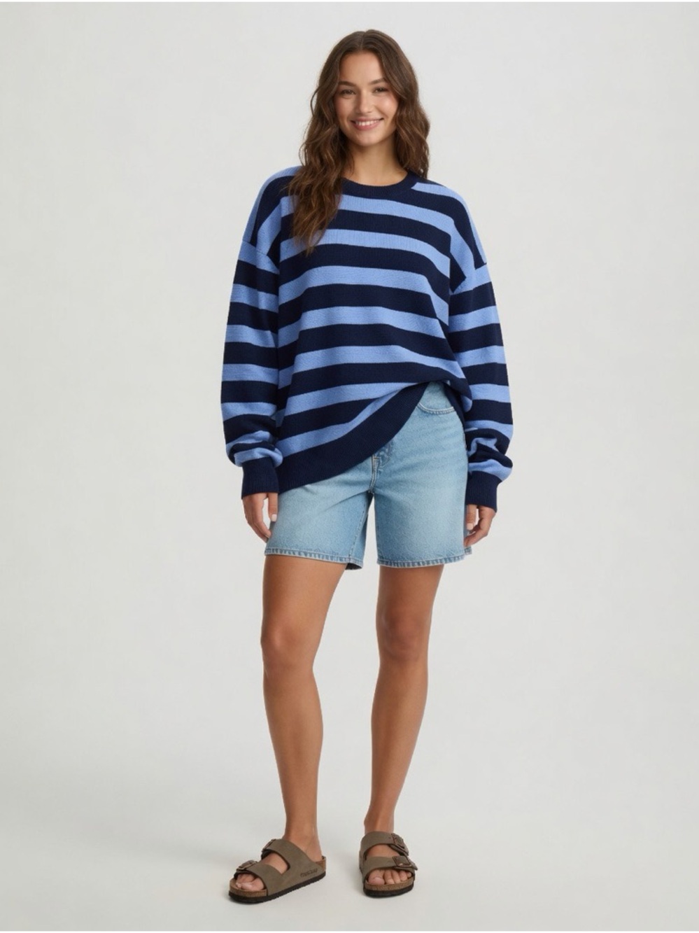 Polo Golf Striped Pima Cotton Crew